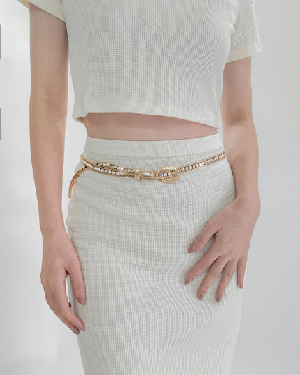 Rhinestone Metal Belt