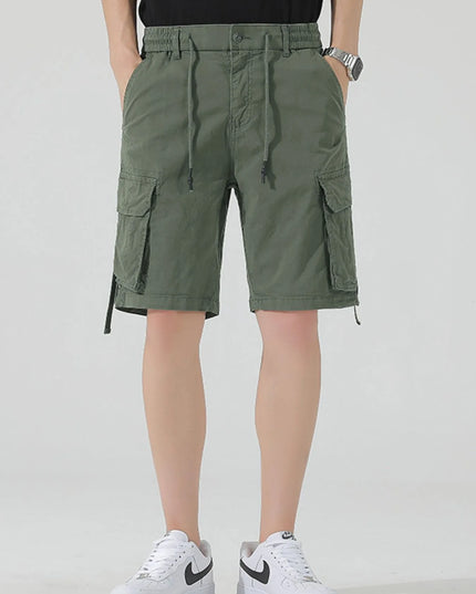 Men's Drawstring Cargo Shorts Army Green