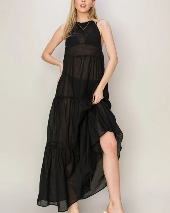 HYFVE Halter Neck Cover Up Maxi Dress 