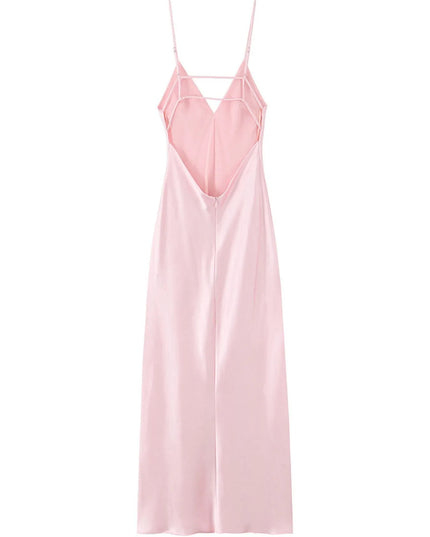 Satin V-Neck Cami Dress