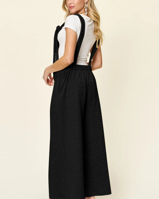 Double Take Full Size Sleeveless Wide Leg Jumpsuit