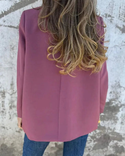 Full Size Collared Neck Long Sleeve Blazer