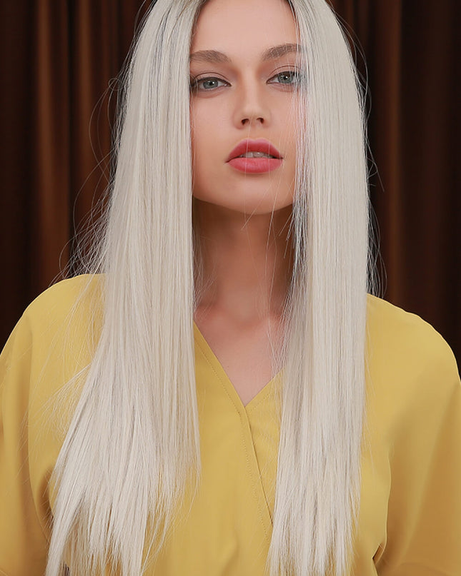 13*2" Lace Front Wigs Synthetic Long Straight 26" Heat Safe 150% Density