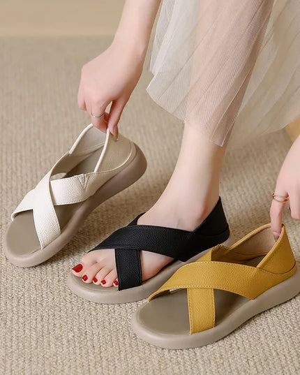 Crossover Platform Comfort Sandals