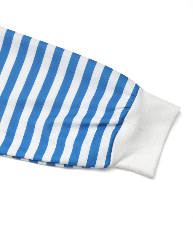 Striped Quarter Zip Long Sleeve Hoodie