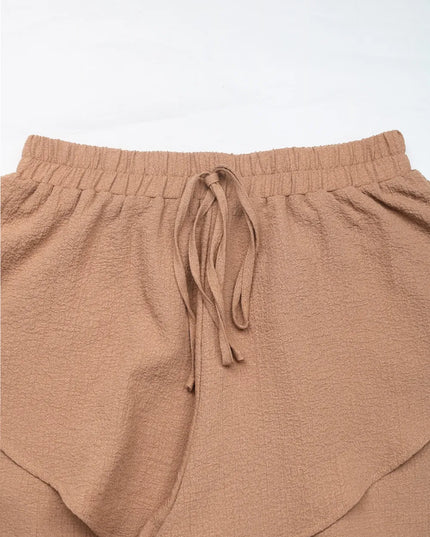Perfee Tied Layered Shorts 
