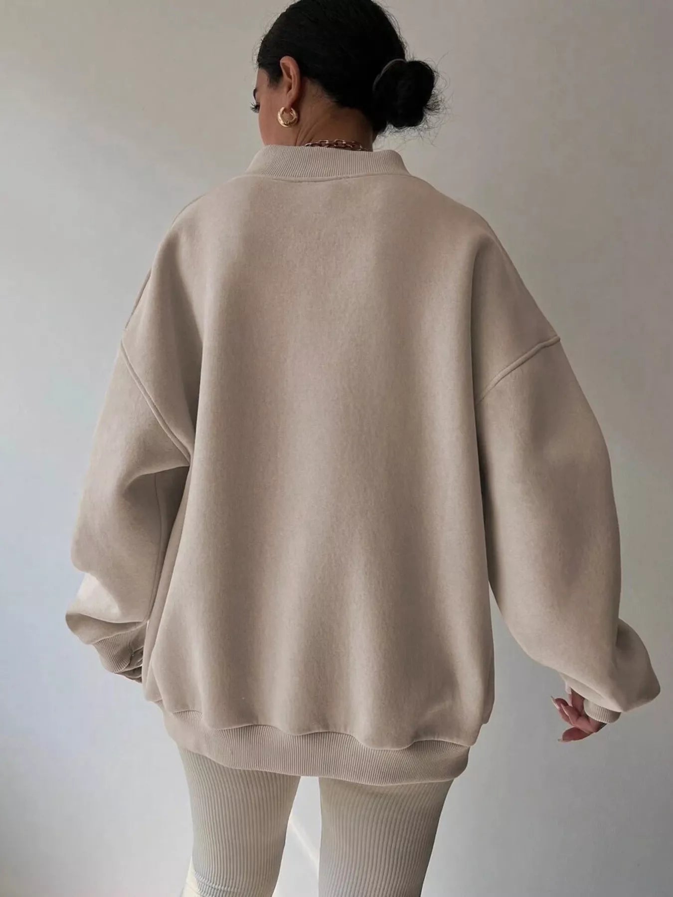 Dropped Shoulder Long Sleeve Oversized Sweatshirt