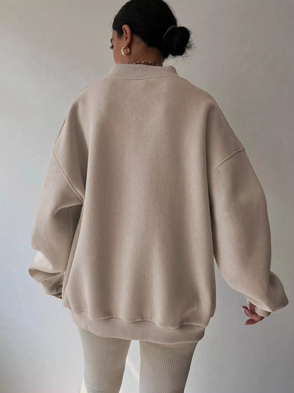 Dropped Shoulder Long Sleeve Oversized Sweatshirt