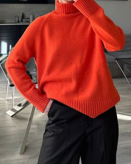 Turtle Neck Raglan Sleeve Sweater