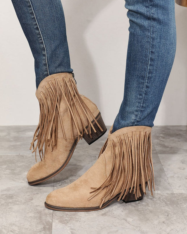 Legend Women's Fringe Cowboy Western Ankle Boots