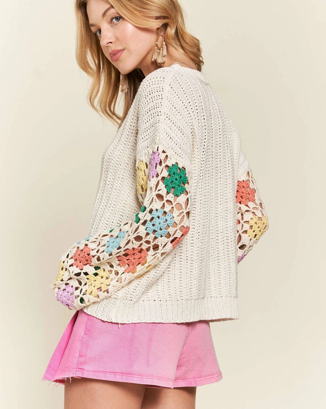 ADORA Multicolor Sleeve Knit Top