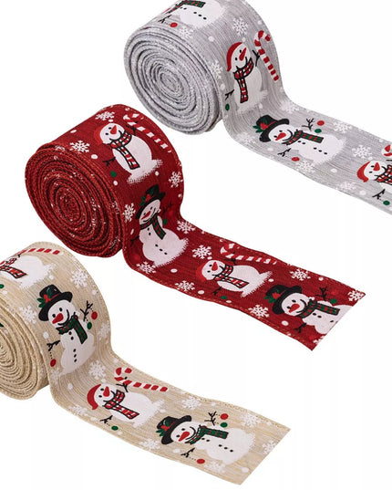 Christmas Snowman Decorative Ribbon