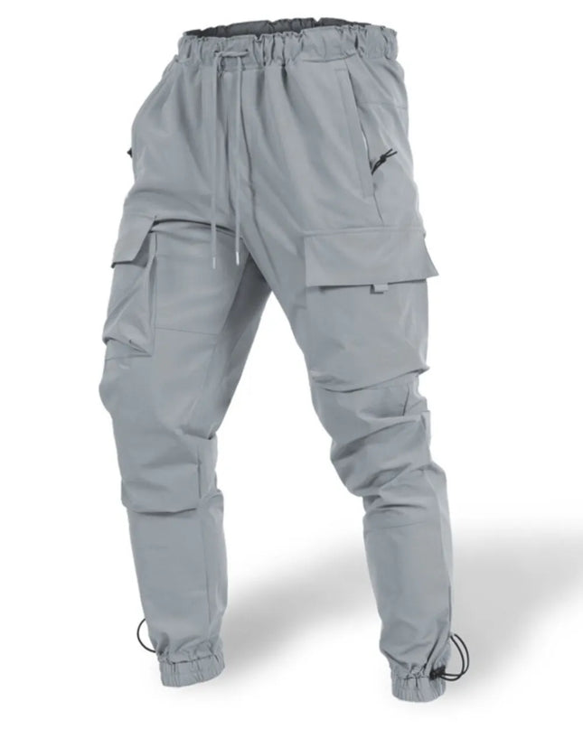 Men's Plus Size Drawstring Pants with Cargo Pockets