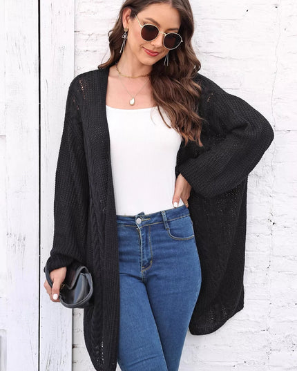 Open Front Long Sleeve Cardigan