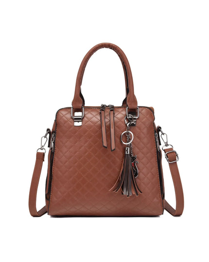 4-Piece PU Leather Bag Set with Tassel Detail 