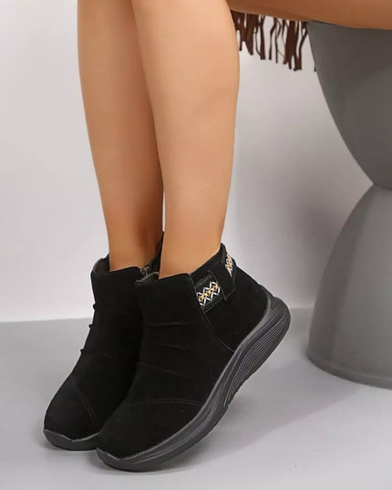 Round Toe Platform Boots