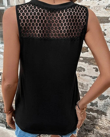 Lace Detail V-Neck Tank 