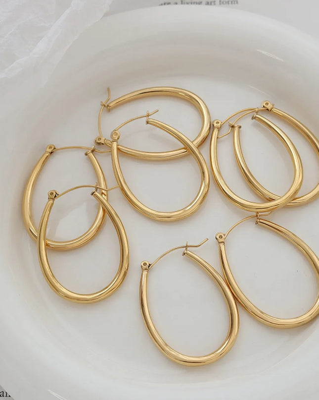 18K Gold-Plated Titanium Steel Earrings 