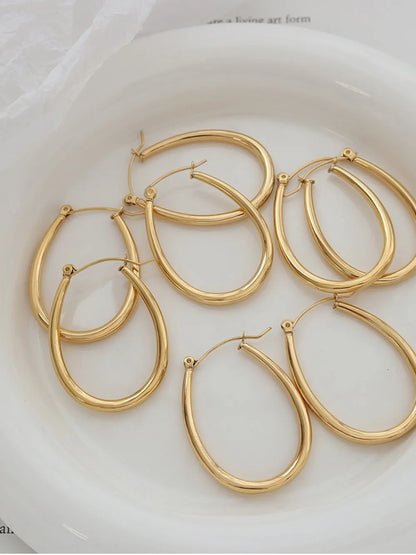 18K Gold-Plated Titanium Steel Earrings 