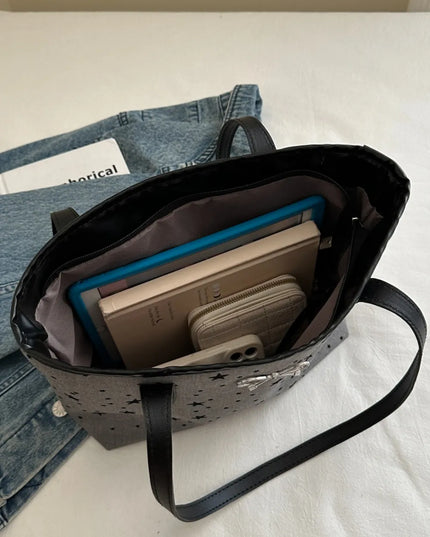 Bow Trim Polyester Tote Bag 