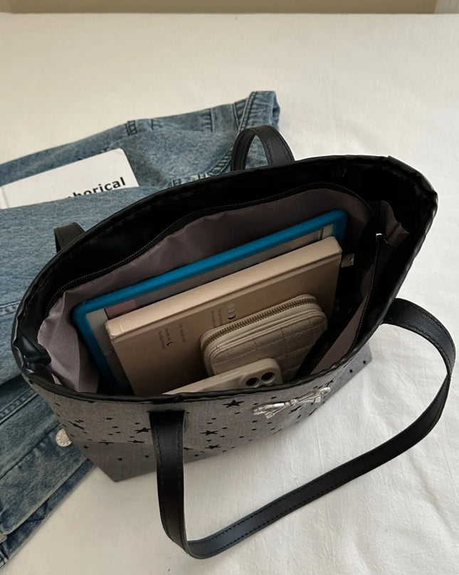 Bow Trim Polyester Tote Bag 