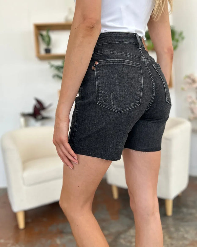 Judy Blue Full Size High Waist Rigid Magic Denim Shorts