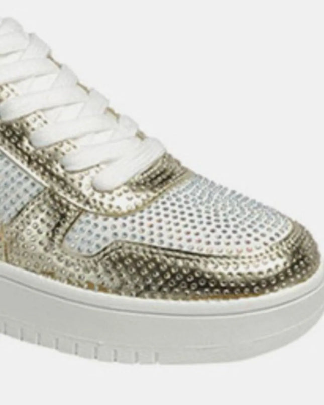 Forever Link Rhinestone Platform Flat Sneakers