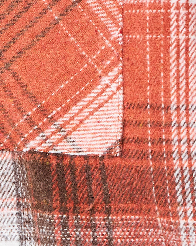 Plaid Collared Neck Long Sleeve Shirt