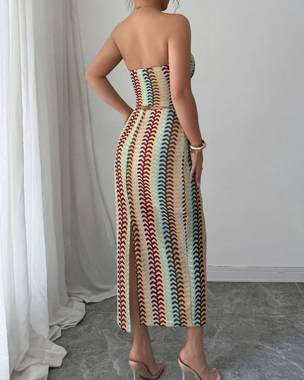 Printed Tube Top and Skirts Set