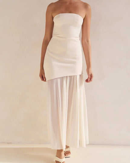 Layered Slit Tube Maxi Dress