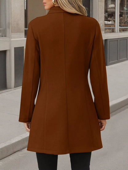 Button Up Long Sleeve Coat