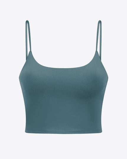 Millennia Feel Like Skin Scoop Neck Sports Cami Turquoise