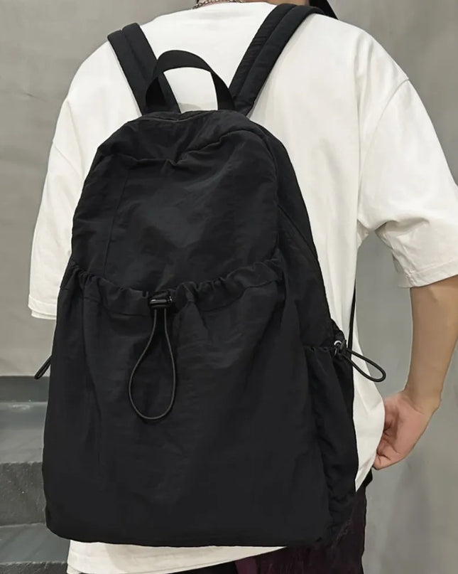 Drawstring Nylon Backpack Bag