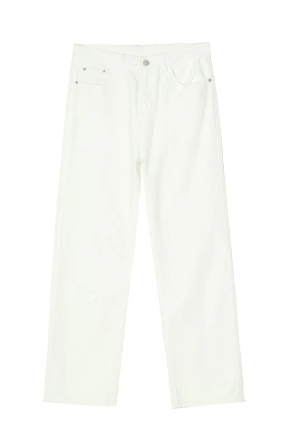 Washed Straight-Leg Slim Jeans