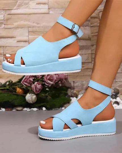 Cutout Platform Sandals