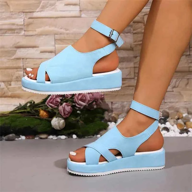 Cutout Platform Sandals