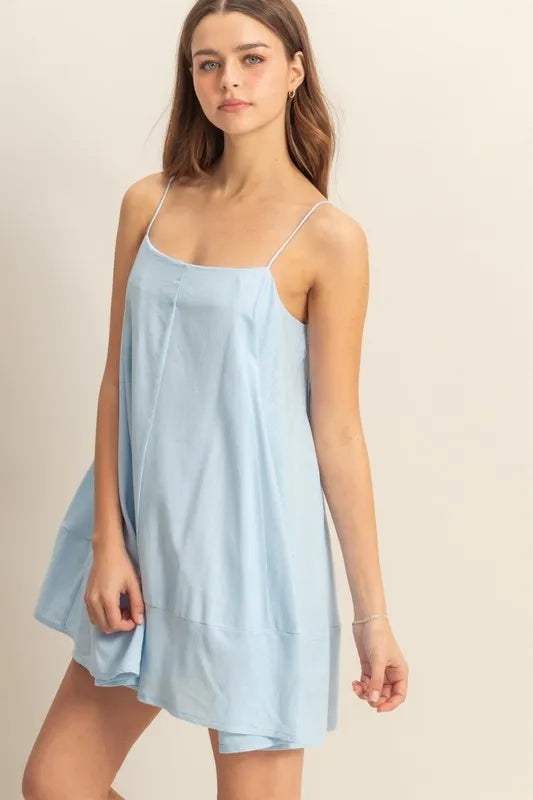 HYFVE A-Line Flowy Mini Cami Dress with Pockets