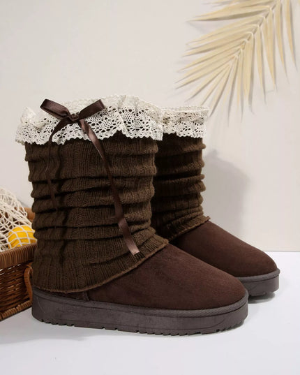 Round Toe Platform Boots