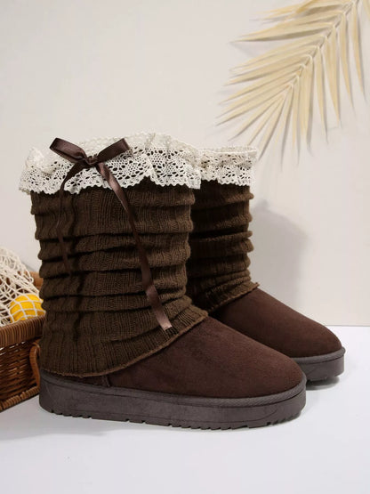 Round Toe Platform Boots