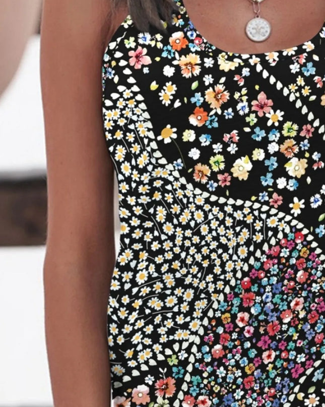 FAM-FAM Ditsy Floral Wide Strap Tank