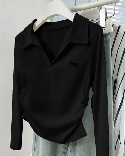 Johnny Collar Long Sleeve T-Shirt