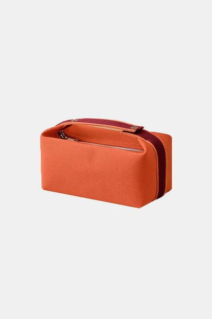 Zenana Waterproof Canvas Travel Cosmetic Bag Orange One Size