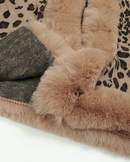 Leopard Open Front Poncho