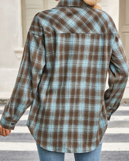 Plaid Button Up Long Sleeve Shirt