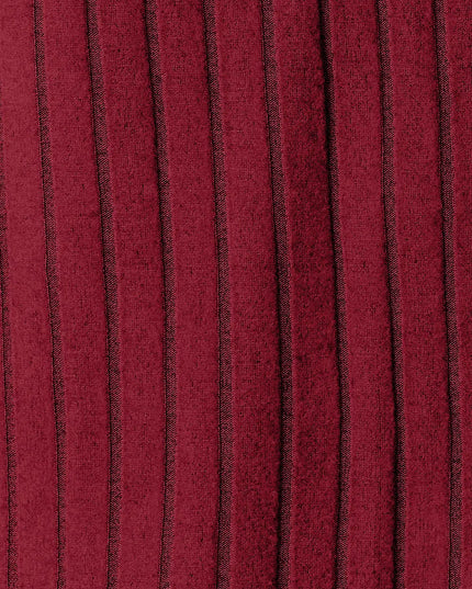 Basic Bae Full Size Ribbed Round Neck Long Sleeve Slit Top