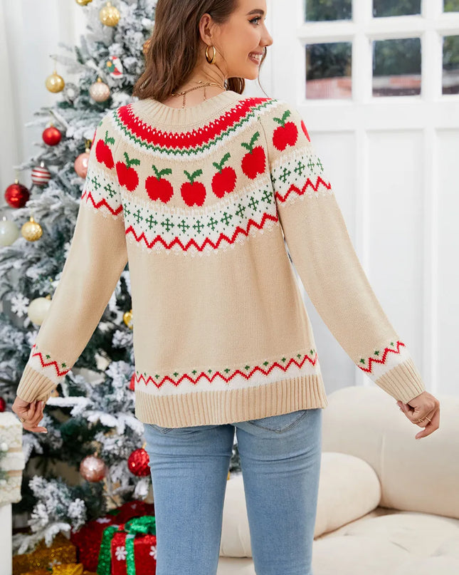 Angel Wings Graphic Round Neck Long Sleeve Sweater