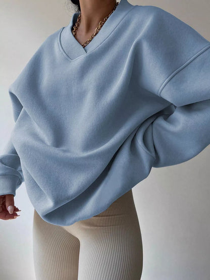 Dropped Shoulder Long Sleeve Oversized Sweatshirt