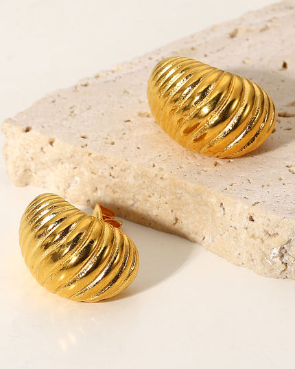 Shell Shore Spiral Stud Earrings
