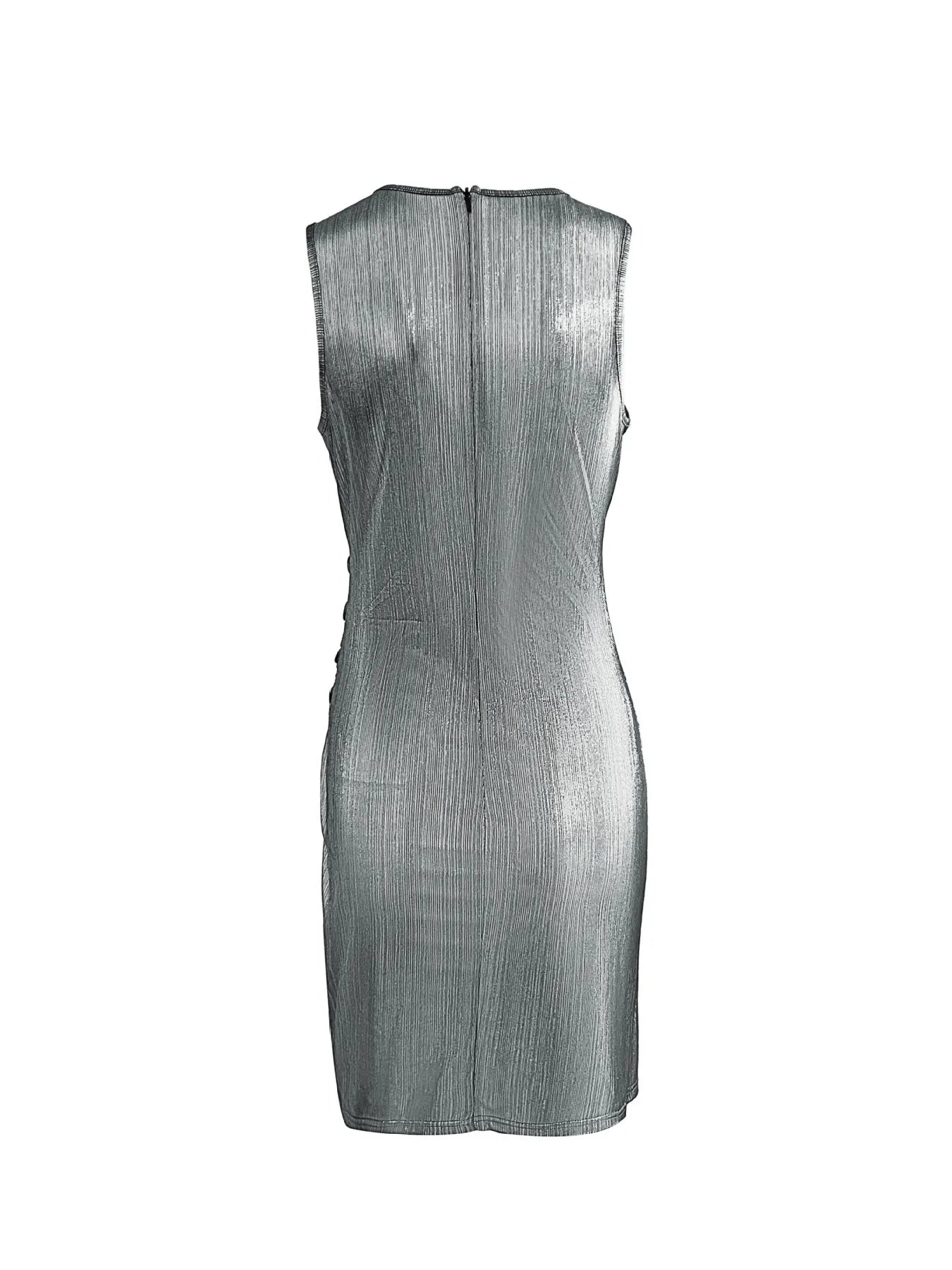 Surplice Sleeveless Bodycon Mini Dress