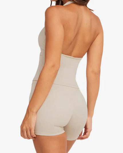 Halter Neck Cami and Shorts Active Set